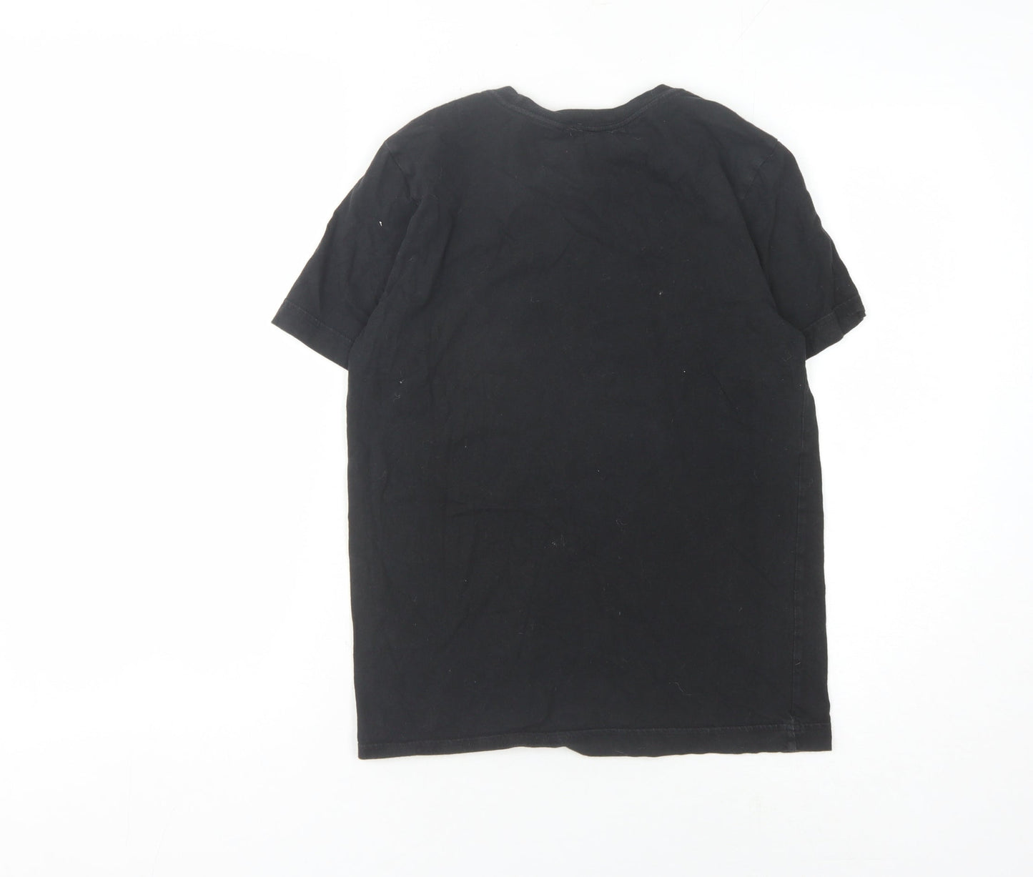 Adidas Boys Black Graphic T-Shirt, 11-12 Years, Crew Neck, Cotton
