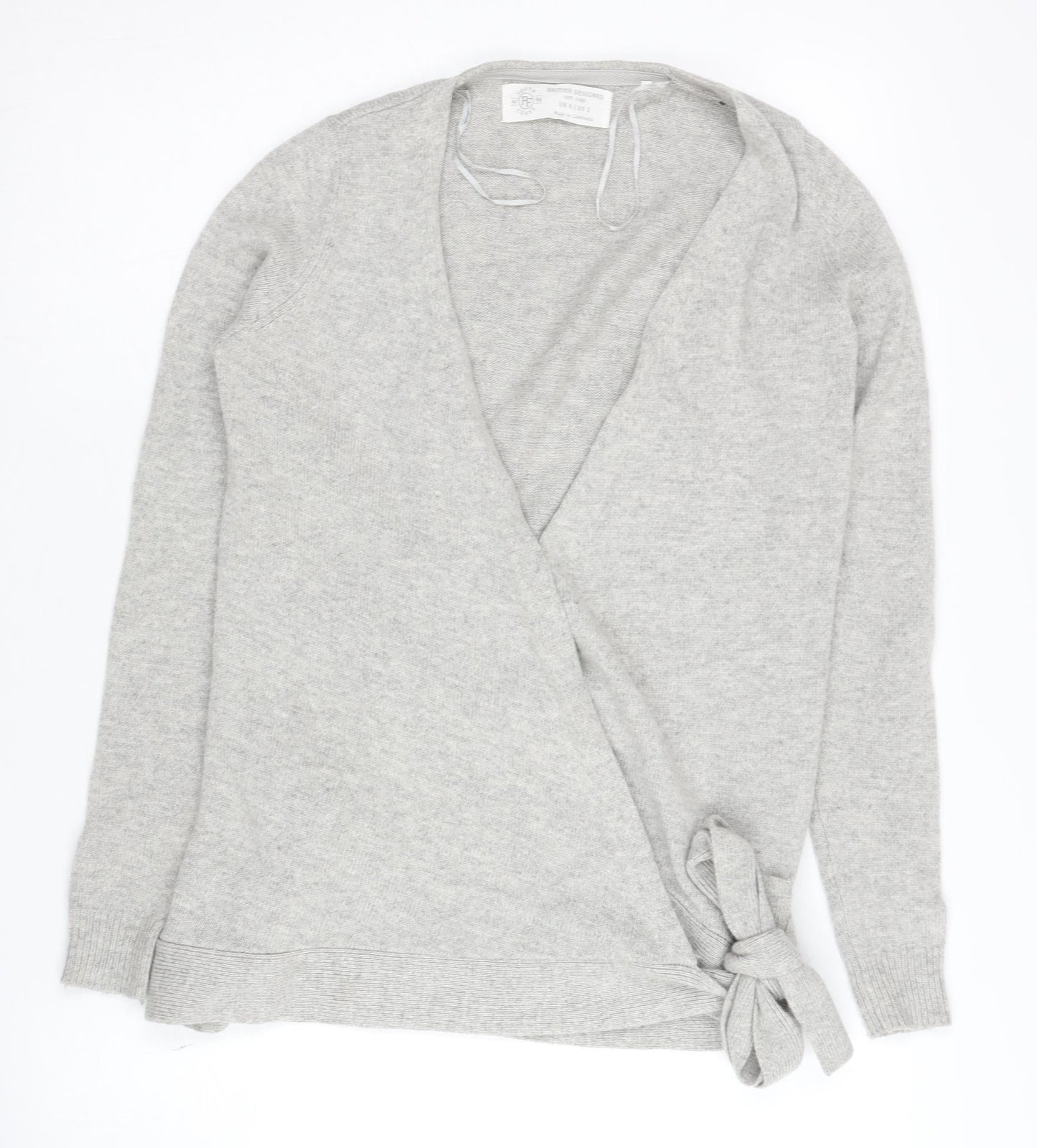 Fat Face Women's Grey Wrap Jumper – Size 6