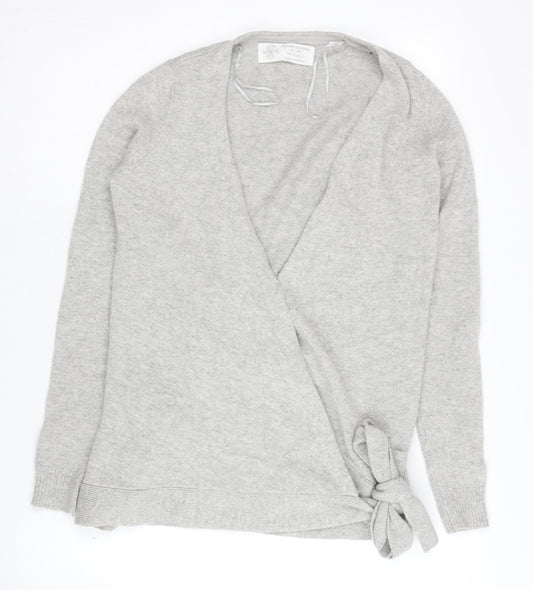 Fat Face Women's Grey Wrap Jumper – Size 6