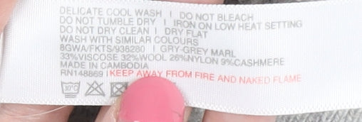 Fat Face Women's Grey Wrap Jumper – Size 6