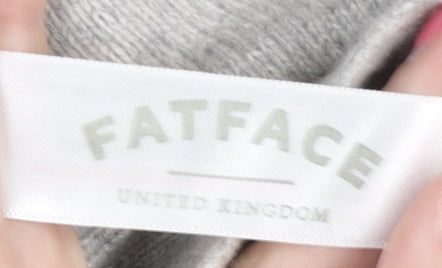 Fat Face Women's Grey Wrap Jumper – Size 6