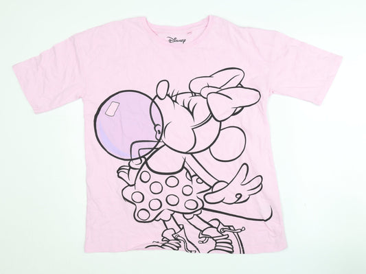 Disney Women's Pink Minnie Mouse T-Shirt M