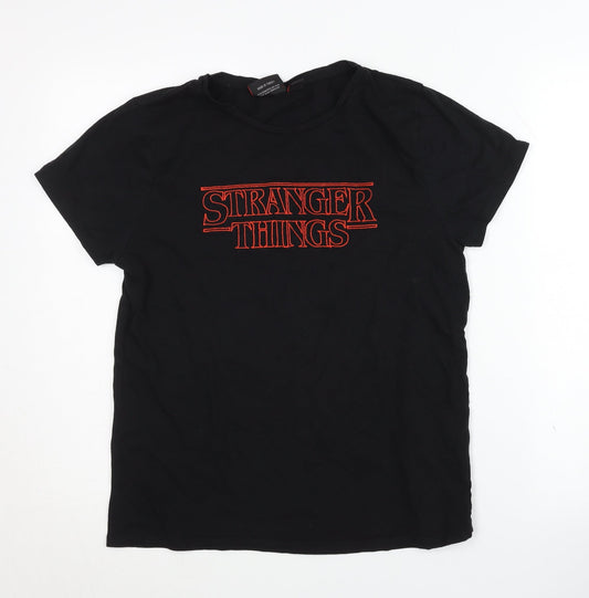 Netflix Stranger Things Black T-Shirt Unisex Adult M