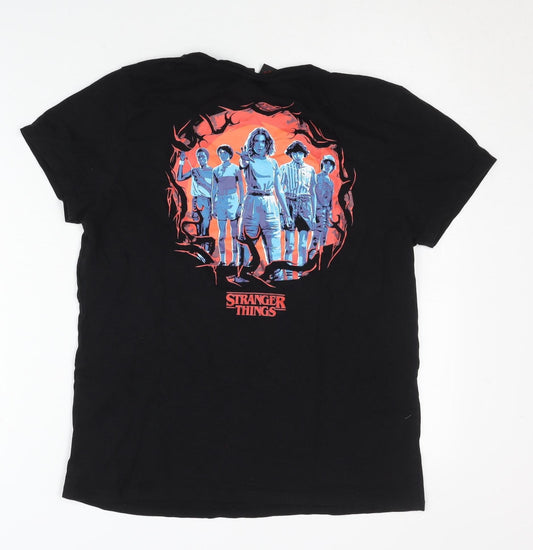 Netflix Stranger Things Black T-Shirt Unisex Adult M