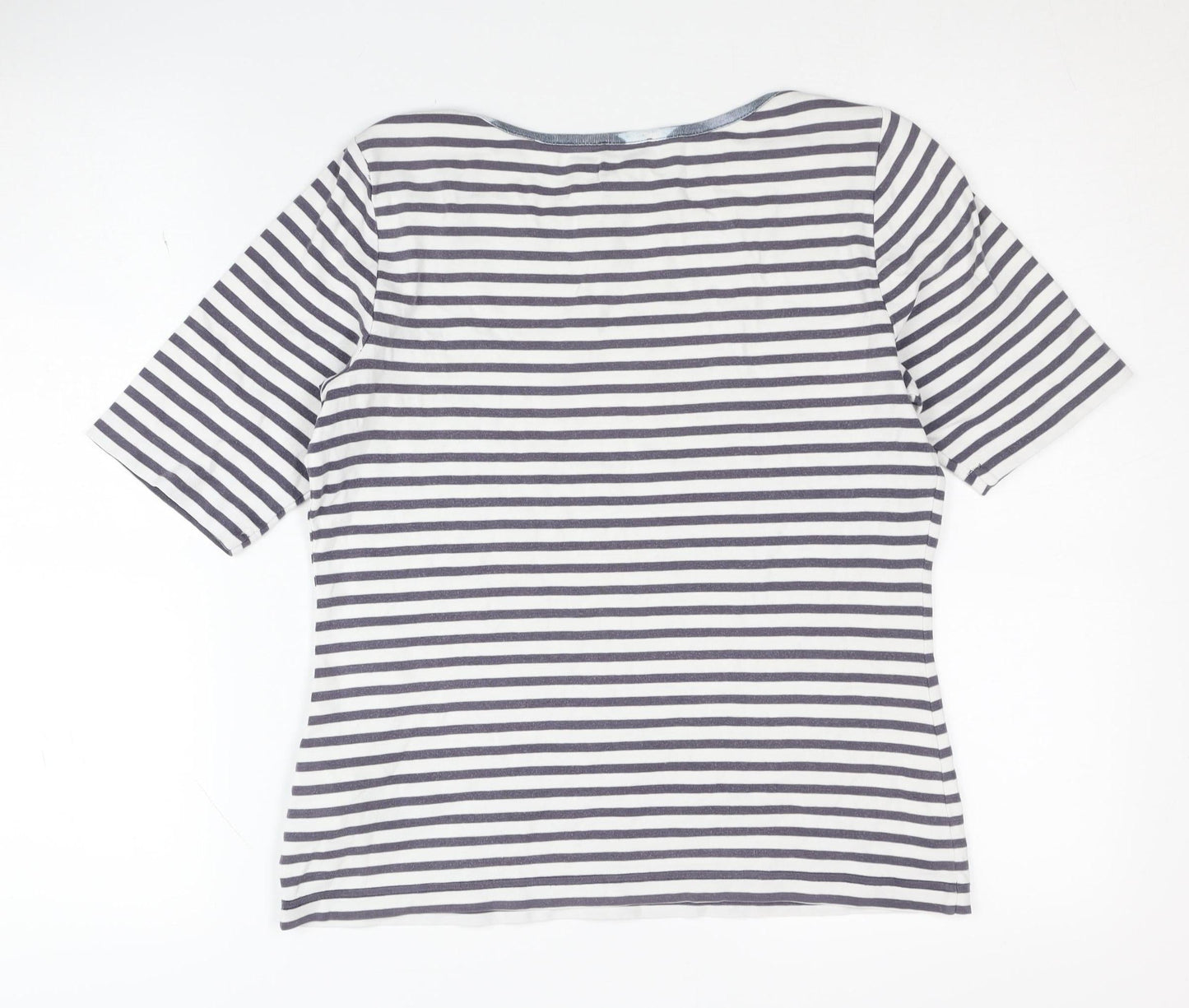 Gerry Weber Women's Navy Striped T-Shirt Size 10 Classic Style