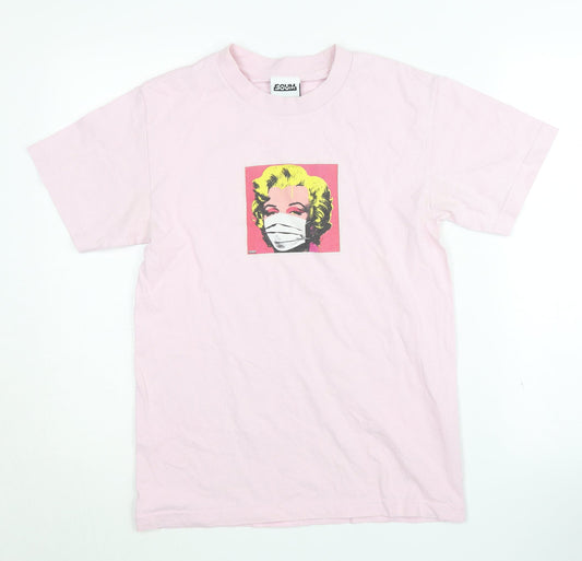 SCUM Unisex Pink Pop Art T-Shirt, Size S