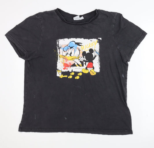 Disney Unisex Black Graphic T-Shirt M