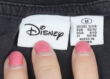 Disney Unisex Black Graphic T-Shirt M