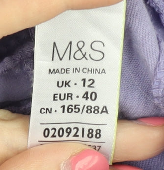 Marks and Spencer Women's Purple Tank Top Size 12
