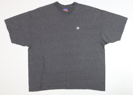Champion Men's Grey XL Crew Neck T-Shirt Logo