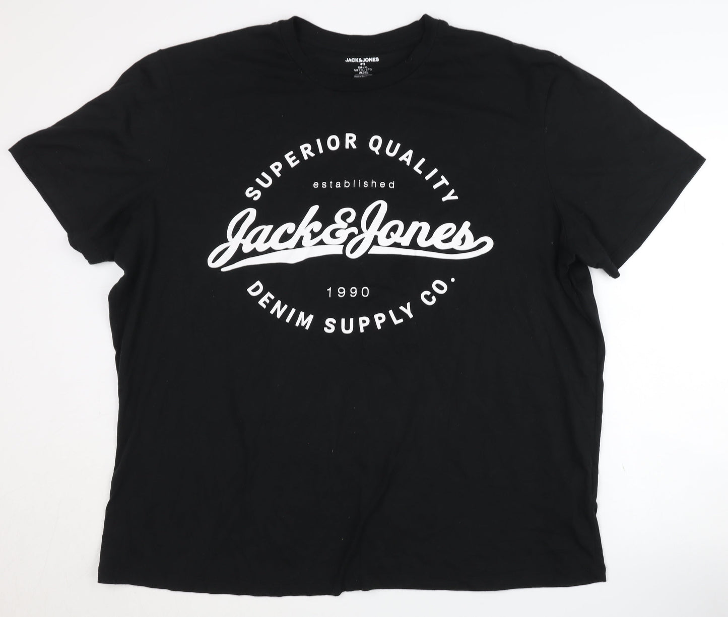 Jack & Jones Men's Black 2XL Graphic Print T-Shirt