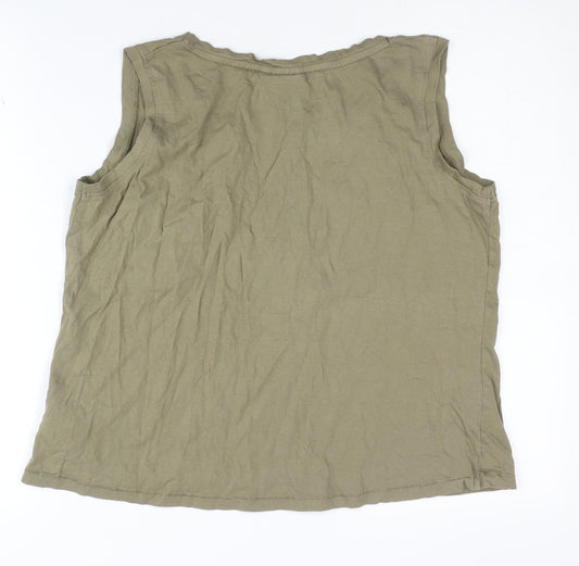 Weird Fish Women's Beige Tank Top Size 16