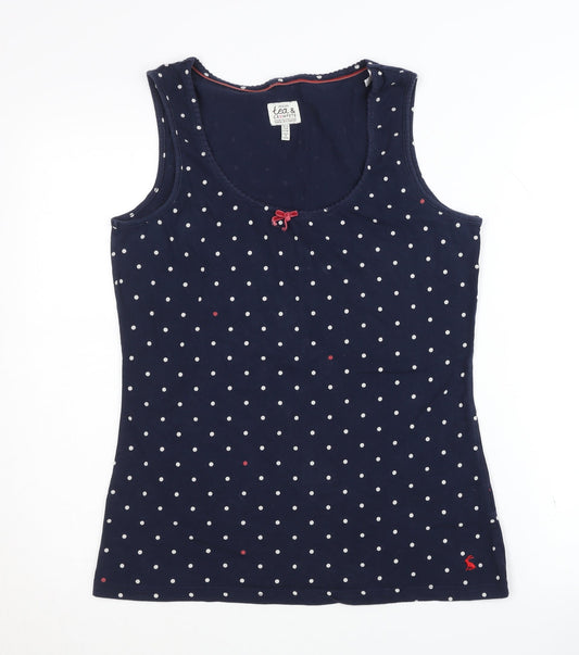 Joules Women's Blue Polka Dot Tank - Size 12
