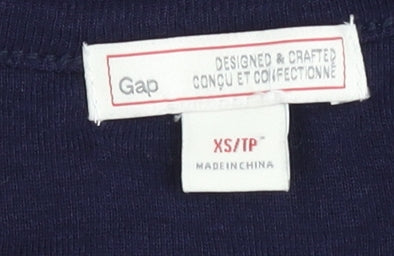 Gap Women's Blue XS Long Sleeve Cotton T-Shirt