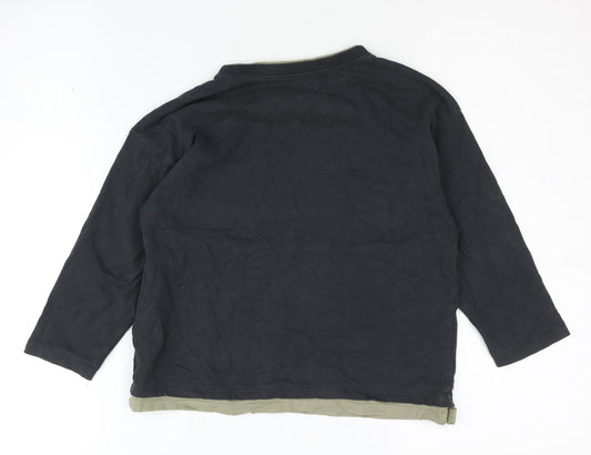 Zara Boys Black Long Sleeve T-Shirt Size 6 Years Pullover