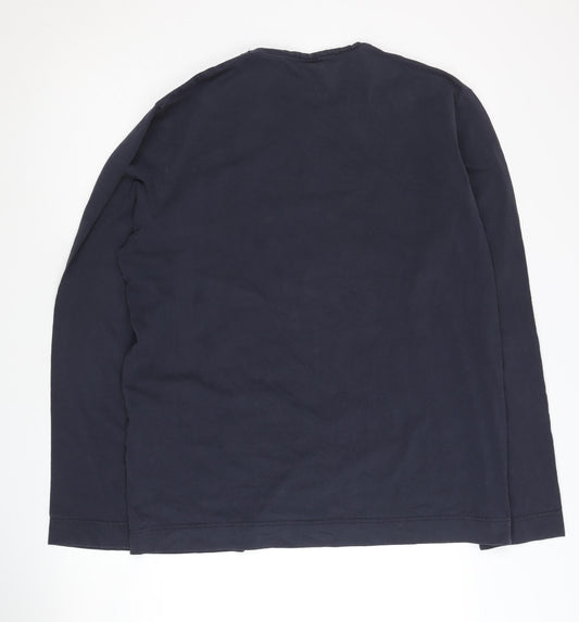 Hugo Boss Men's Blue Long Sleeve T-Shirt XL