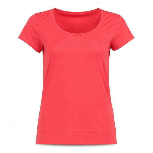 Adidas Women's Red T-Shirt, Size M, Quick Dry Activewear