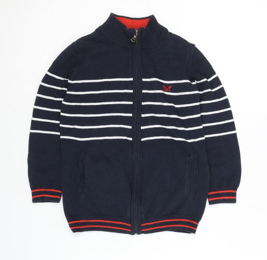 C&C Kids Boys Blue Striped Basic Jacket Size 5-6 Years