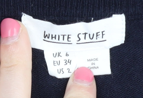 White Stuff Women's Multicoloured Geometric Knit Jumper