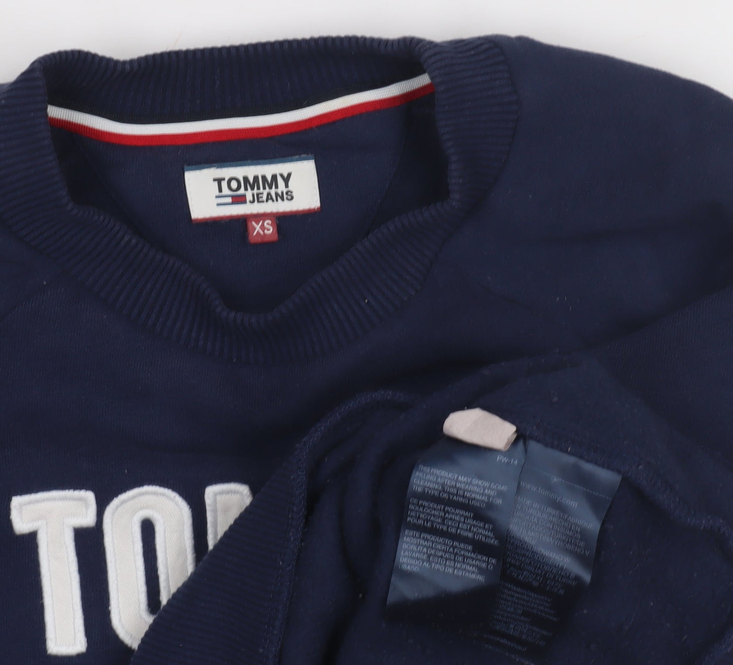 Tommy Jeans Women's Blue XS Logo Pullover Sweatshirt