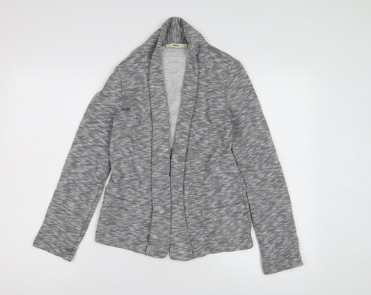 Oasis Women's Grey XS Knit Blazer Open Front Casual
