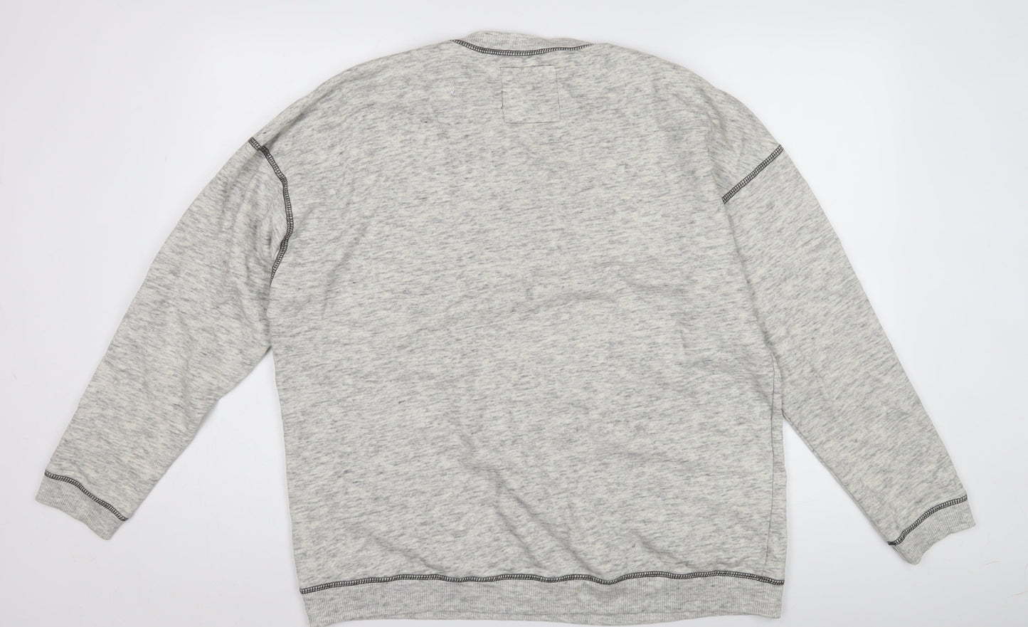 Hollister Men's Grey Pullover Logo Sweatshirt M