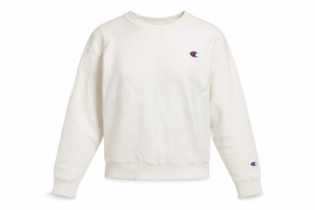 Unisex Adults UK M Regular Champion Ivory Pullover Sweatshirt