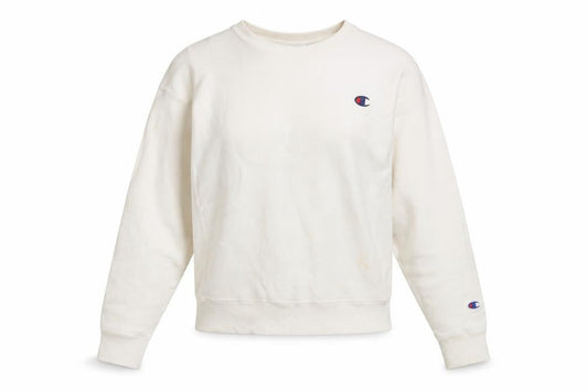 Champion Womens Ivory Crew Neck Sweatshirt M