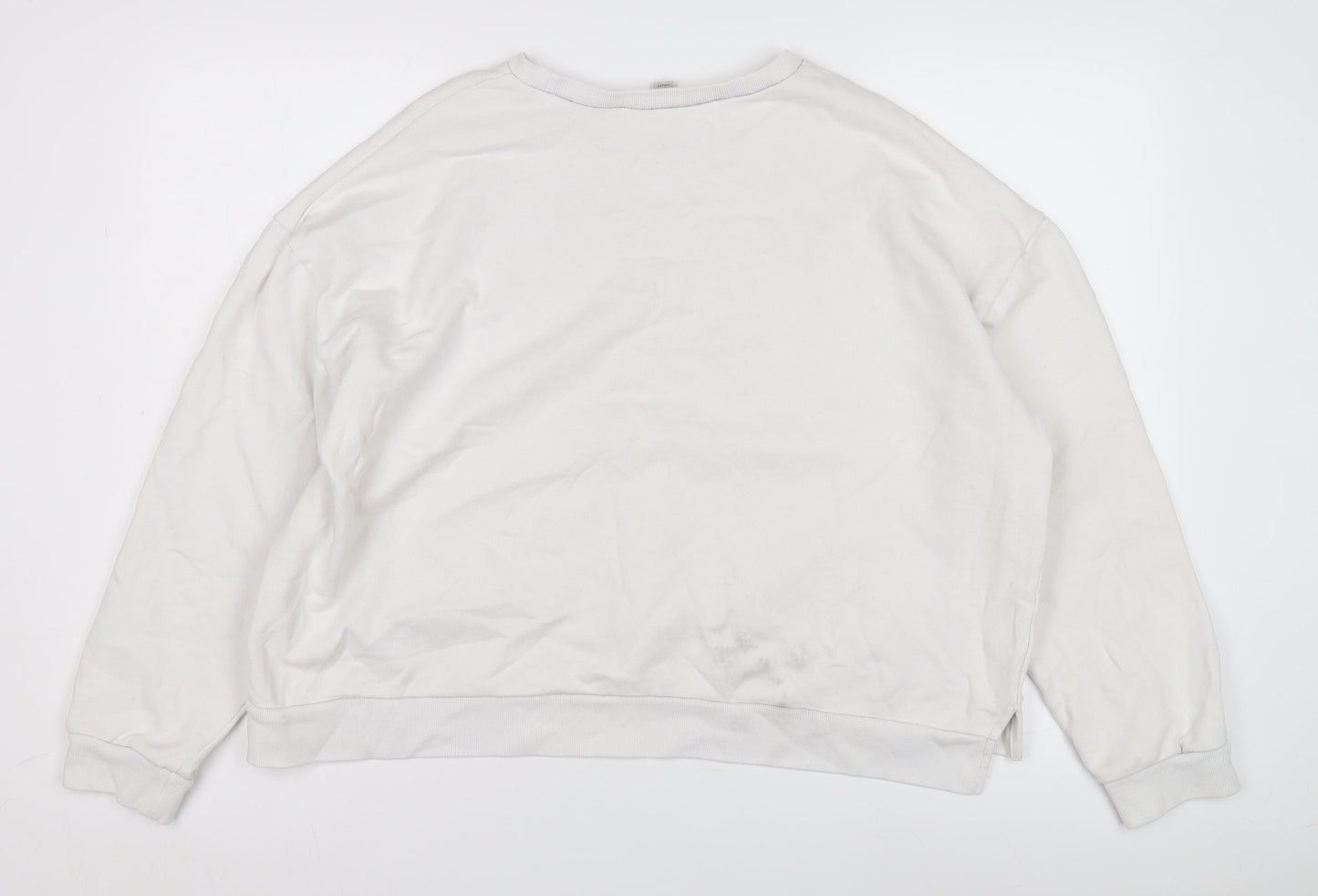 AllSaints Women's White Medium Pullover Sweatshirt