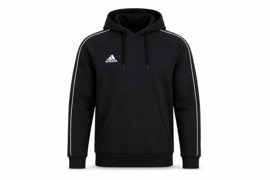 Front view of Adidas Men's Black Pullover Hoodie M