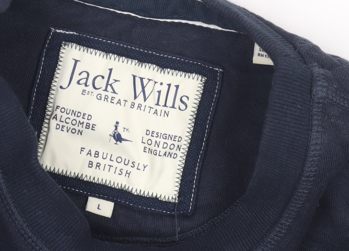 Jack Wills Men’s Large Blue Pullover Sweatshirt
