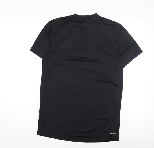 Adidas Boys Black T-Shirt, Size S, Sports Jersey, Activewear
