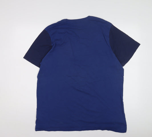 Nike Men's Blue XL Athletic Fit Logo T-Shirt