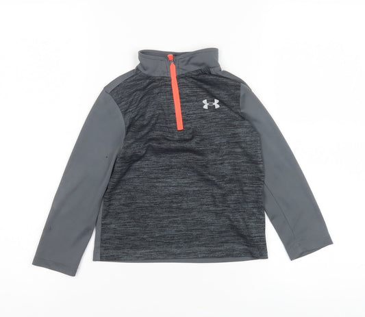 Under Armour Boys Grey 2-3Y Jersey Pullover Activewear Top
