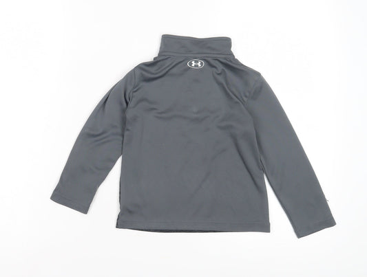 Under Armour Boys Grey 2-3Y Jersey Pullover Activewear Top