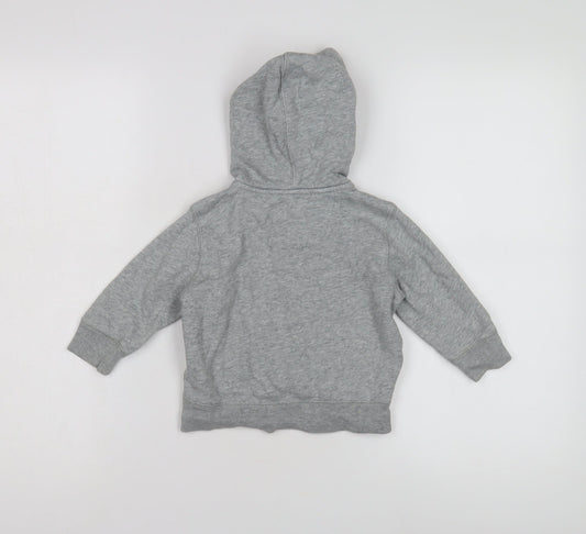 GAP Unisex Baby Grey Hoodie 12-18M Cotton Blend Jacket