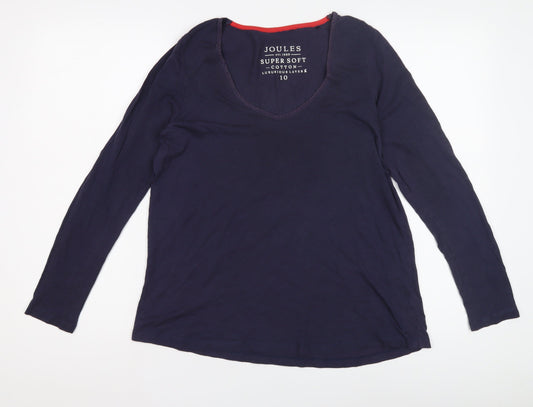 Joules Women's Blue Scoop Neck Long Sleeve T-Shirt