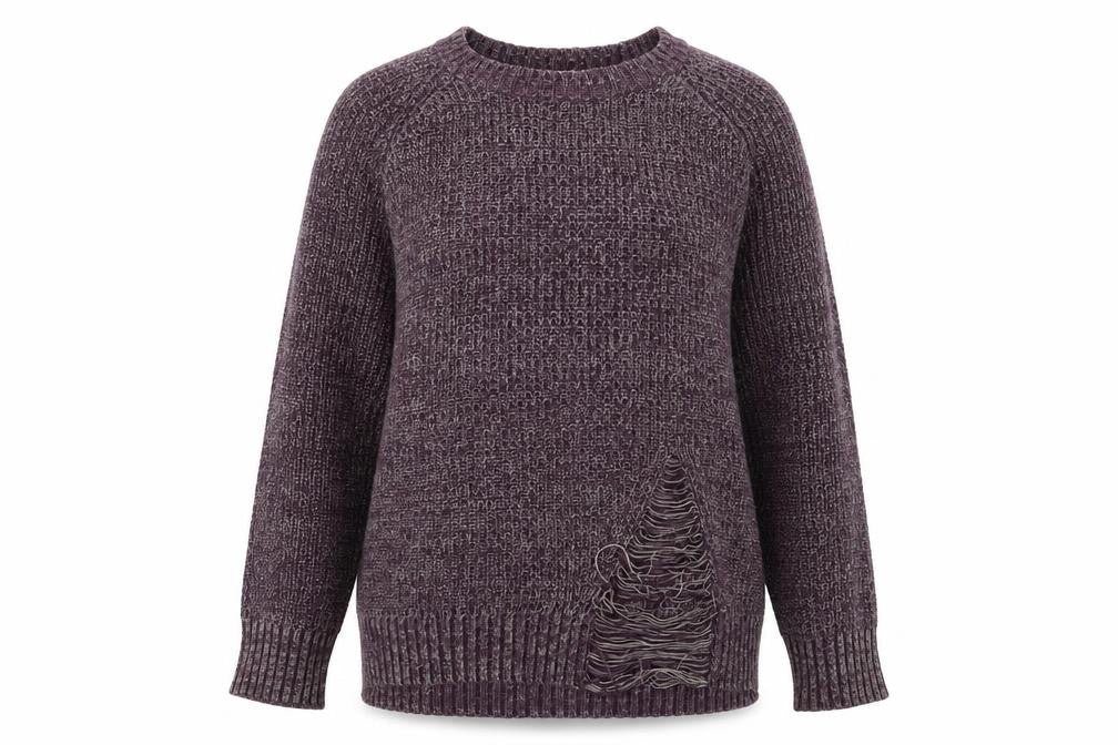 BCBGeneration Women's Purple Chunky Knit Jumper, L