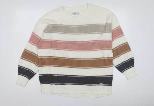 Hollister Women's Multicoloured Striped Pullover M