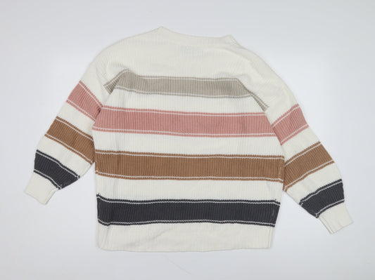 Hollister Women's Multicoloured Striped Pullover M