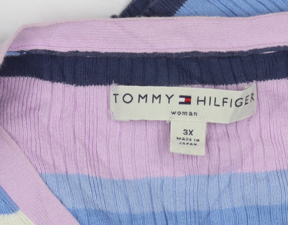 Tommy Hilfiger Women's Multicoloured 3XL Striped Pullover