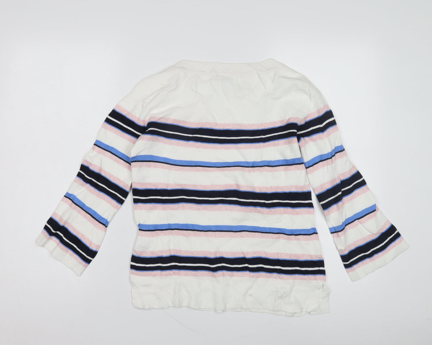 Tommy Hilfiger Women's Multicoloured Striped Pullover Jumper XS