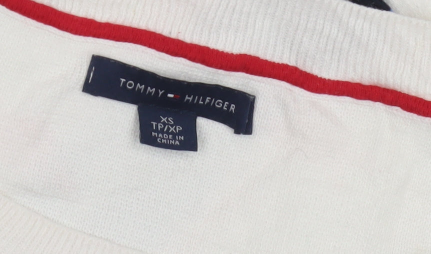 Tommy Hilfiger Women's Multicoloured Striped Pullover Jumper XS