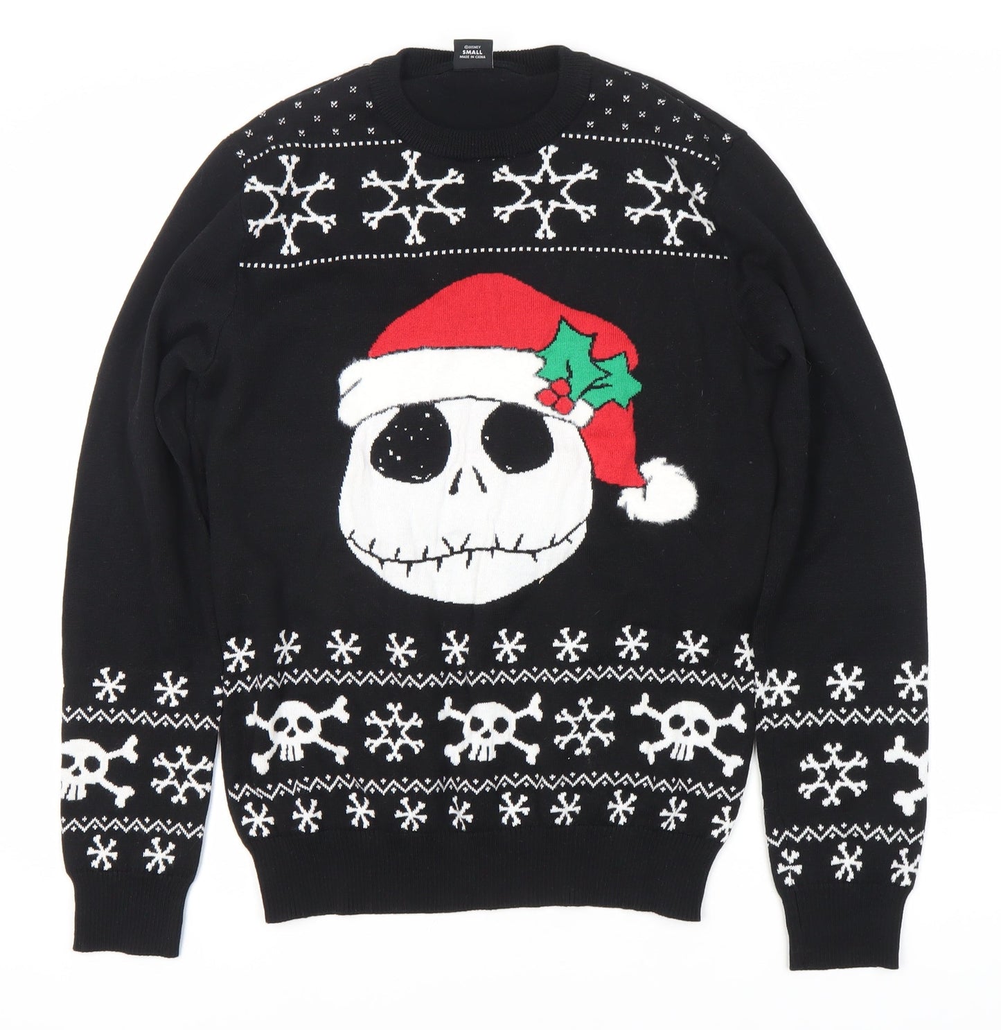 Disney Unisex Adult Black Small Christmas Pullover