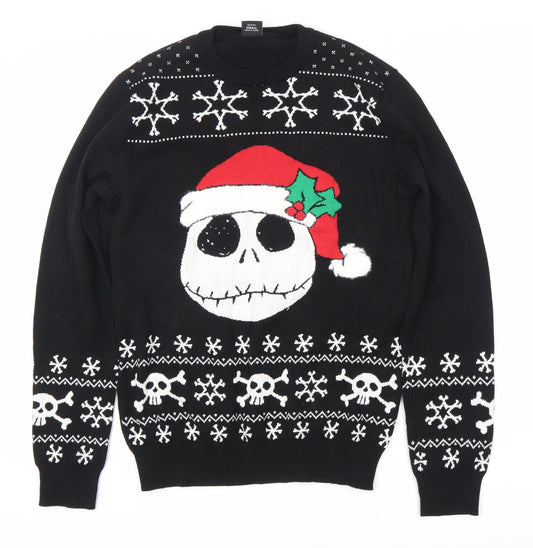 Disney Unisex Adult Black Small Christmas Pullover