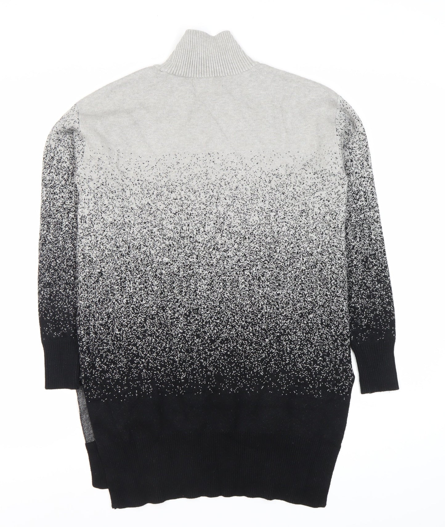 Marks and Spencer Women's XS Grey Black Roll Neck Jumper