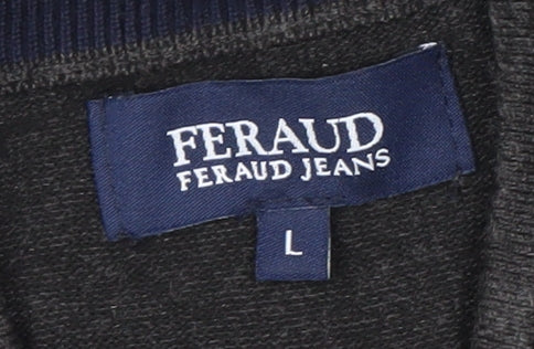 Feraud Jeans Men's Grey Pullover Jumper, Size L