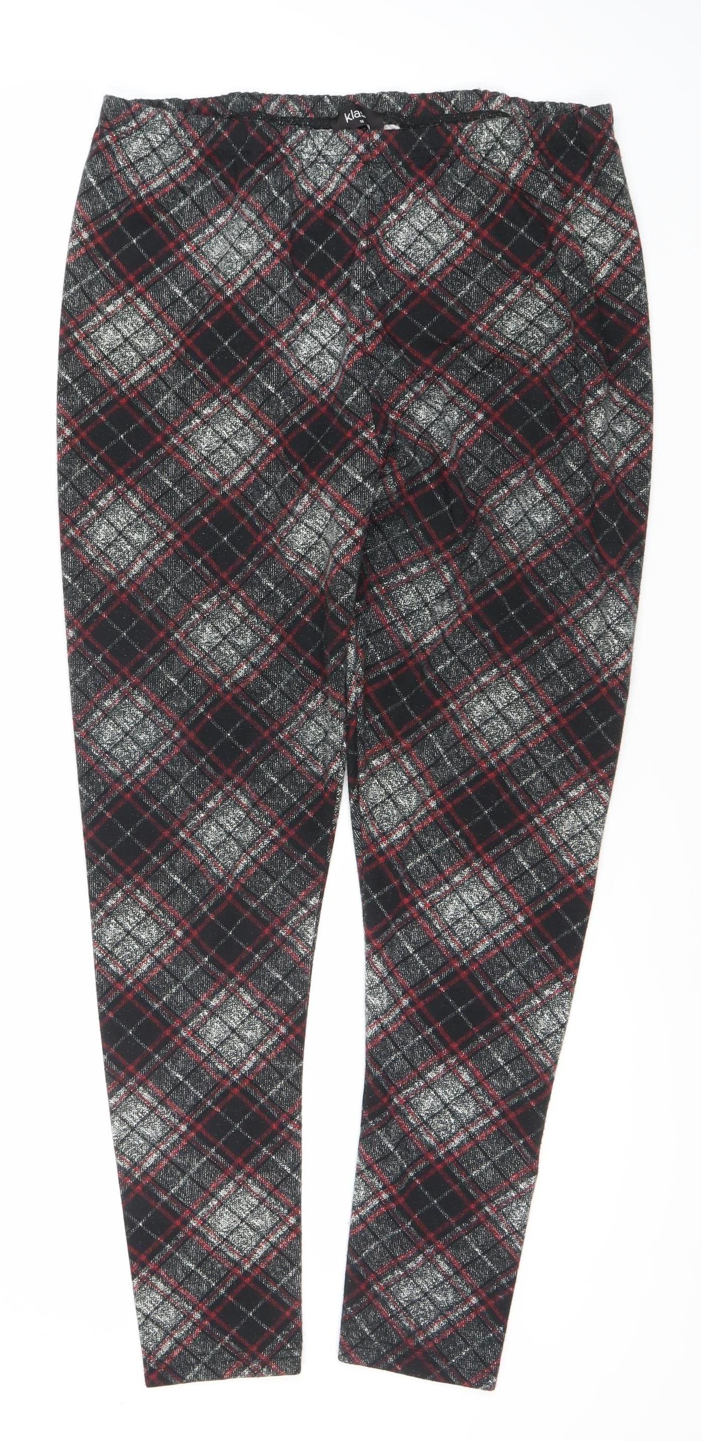 Klass Women's Multicoloured Check Trousers Size 16
