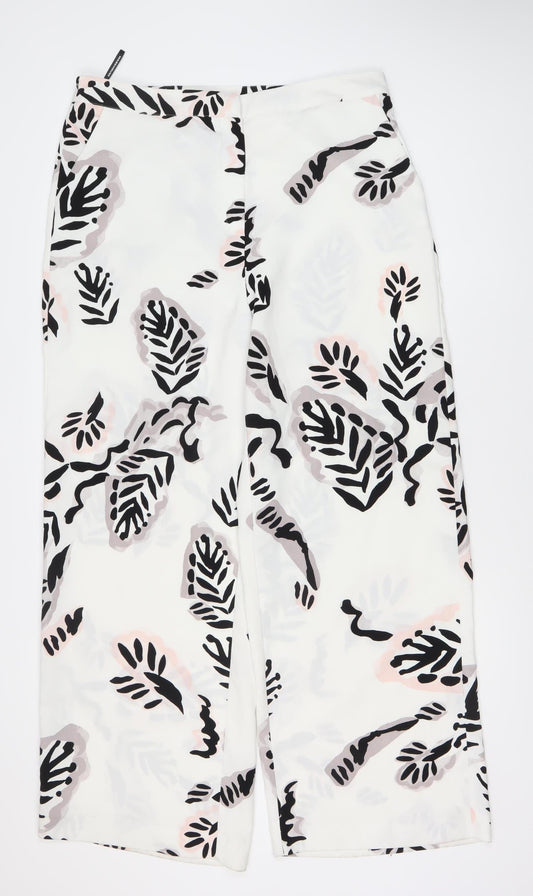Warehouse Women's Multicoloured Floral Trousers Size 12