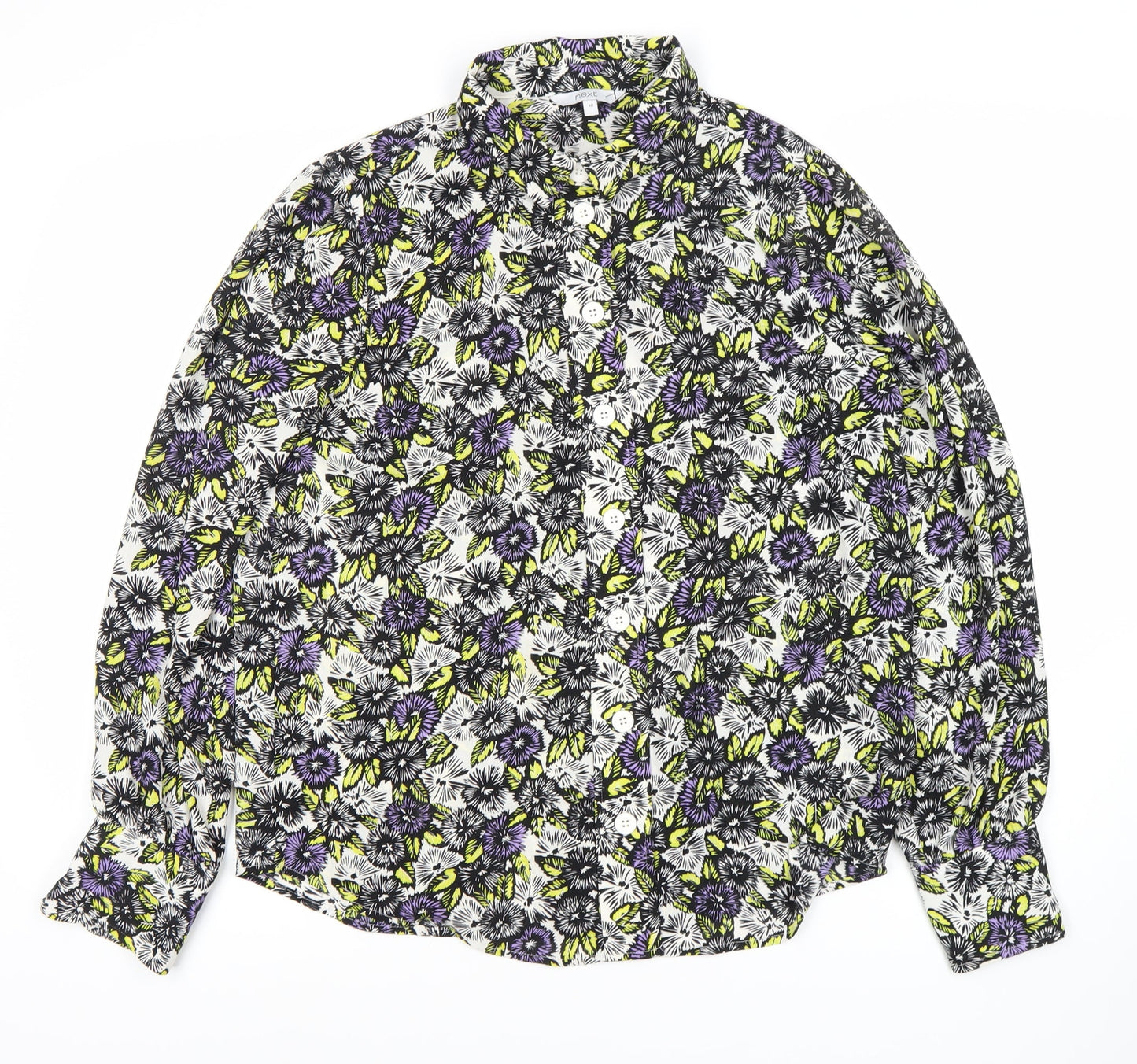 Next Women's Multicoloured Button-Up Shirt, Size 10